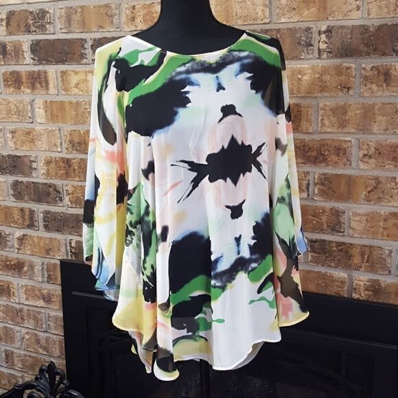 Carmen | Multi Color Swim Cover Up Top - Picture 2 of 6